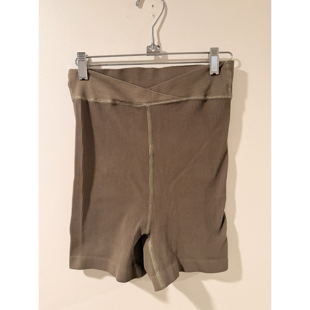 Free People Movement Free Throw Shorts Army Green Size Large NWOT